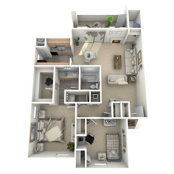 B1 Floor Plan B1 Floor Plan at Alamo Park, San Antonio, 78218