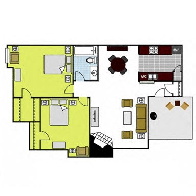 B1 Floor Plan at Vesper, Dallas, TX, 75254