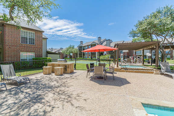 Outdoor Barbecue Grill and Picnic Area at Preston Bend, Dallas, Texas