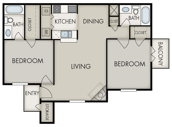 2 A Floorplan at Knoll Crest, San Antonio, TX, 78240