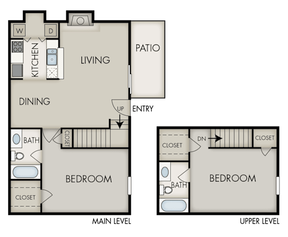 2 B Floorplan at Knoll Crest, San Antonio, TX