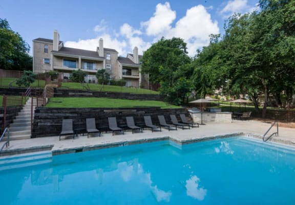 Outdoor area pool at Maxwell Townhomes, San Antonio, 78230