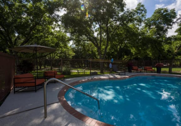 Community Pool area at Maxwell Townhomes, Texas