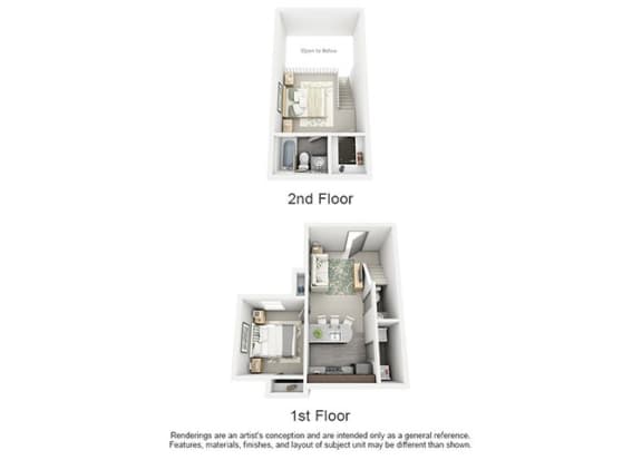B1 TOWNHOME | 757 SQ FT | 2 BED / 1.5 BATH at Maxwell Townhomes, San Antonio, TX