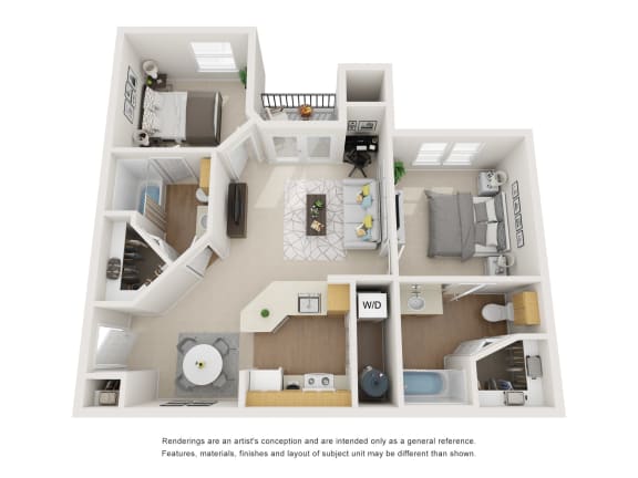B1 | 2 Bed / 2 Bath | 892  Sq Ft at Remington Ranch, San Antonio, Texas