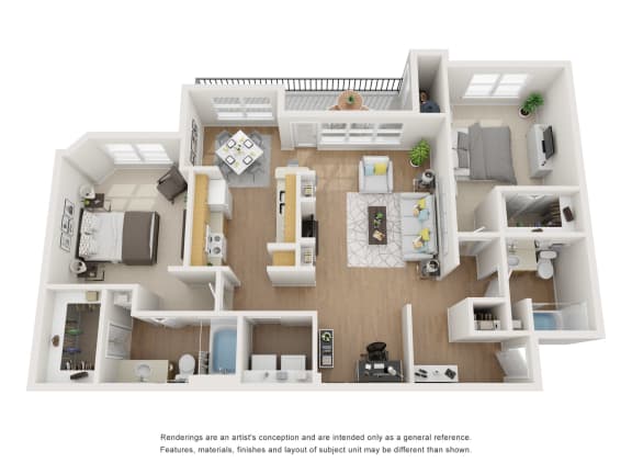 B2 | 2 BED - 2 BATH | 1,206 SQ FT at Villas at Rogers Ranch, Texas