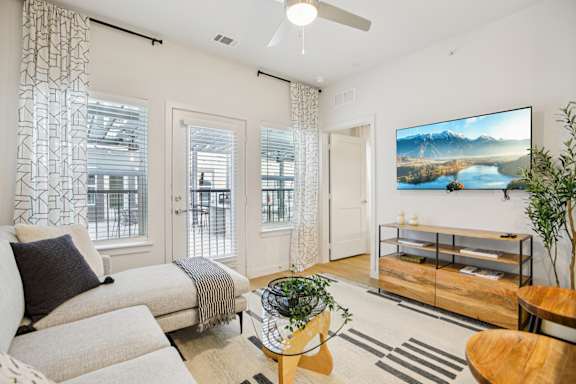Spacious Living Room at Matador Apartments, Austin, 78745
