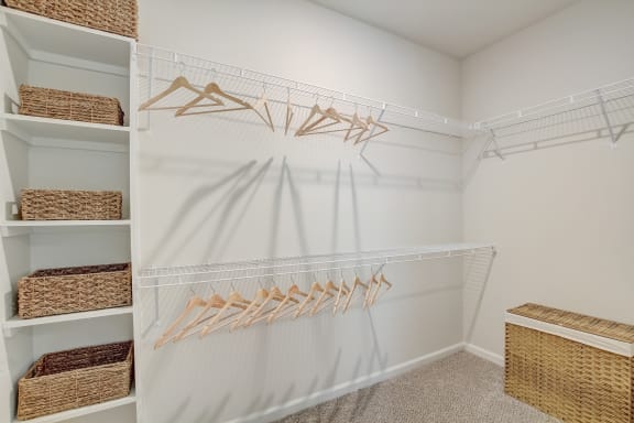 Walk-In Closets at Bridge at Three Hills Apartments, Austin, TX, 78747