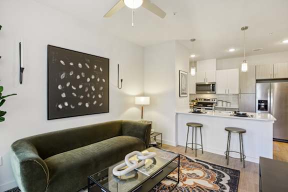 Elegant Living Room at Matador Apartments, Texas