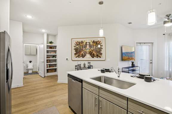 Minimal Kitchen at Matador Apartments, Austin, 78745