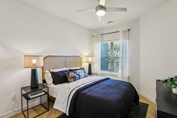 Contemporary Bedroom at Matador Apartments, Austin, Texas