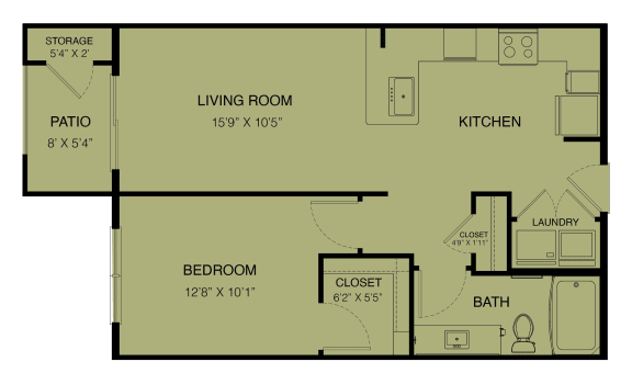 A1-Bandera at Three Hills Apartments in South Austin