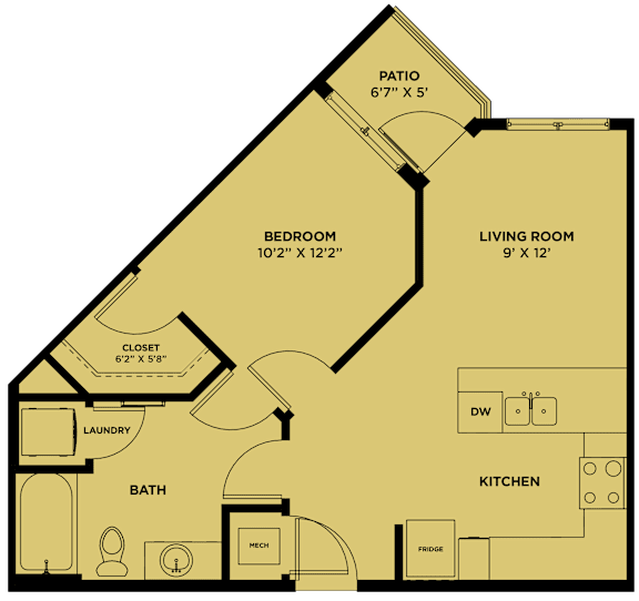 1 bed 1 bath E at Park South Apartments, Austin, 78748