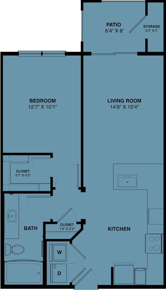 1 bed 1 bath Q at Bridge at Speyside Apartments, Austin