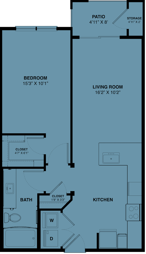 1 bed 1 bath R at Bridge at Speyside Apartments, Texas