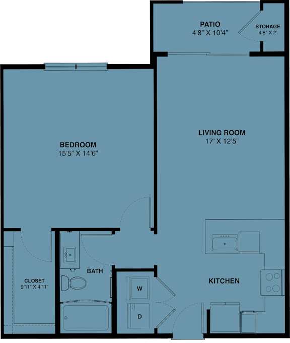 1 bed 1 bath W at Bridge at Speyside Apartments, Texas, 78754
