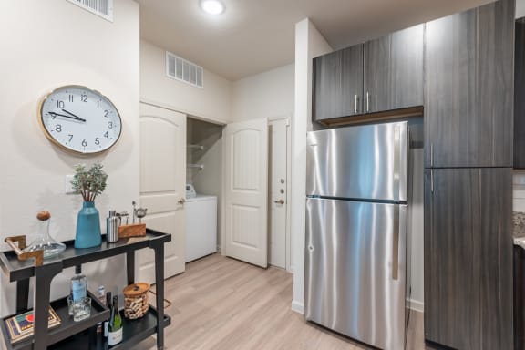 our apartments offer a kitchen with stainless steel appliances at Avery Ranch, Austin, Texas