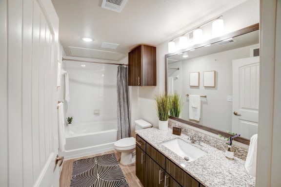 our apartments offer a bathroom with a bathtub at Avery Ranch, Austin, 78717