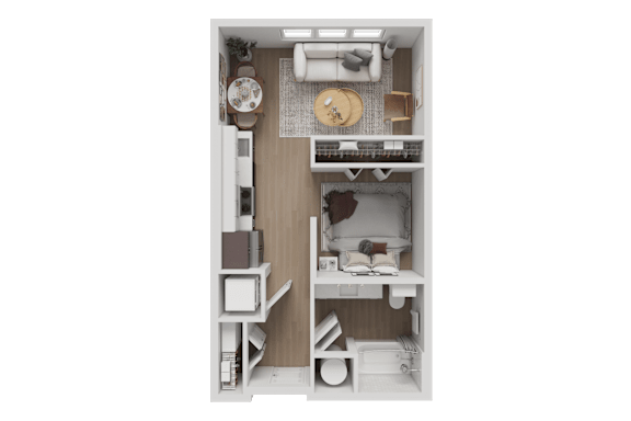 A dollhouse kitchen with a sink, stove, and oven.