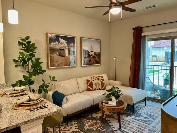 A1 Living Room at Delco Flats, Austin