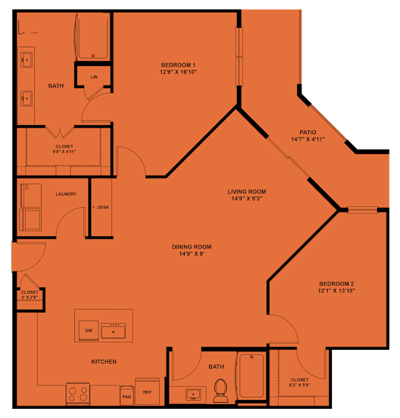 2 bed 2 bath M at ThreeTwenty at the Vybe Apartments, Texas, 78640