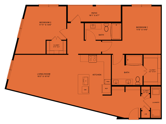 2 bed 2 bath L at ThreeTwenty at the Vybe Apartments, Kyle, TX
