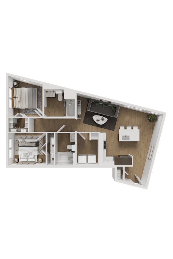 2 bed 2 bath O at ThreeTwenty at the Vybe Apartments, Texas