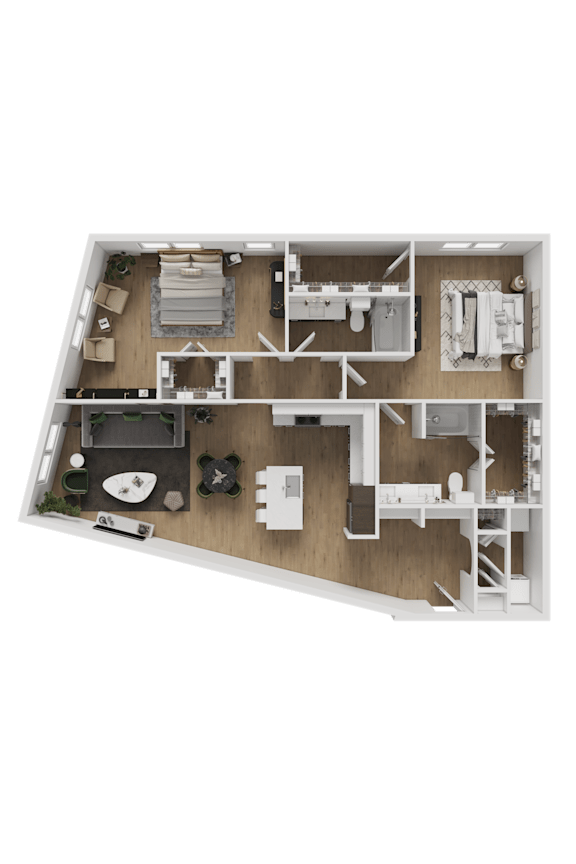 2 bed 2 bathroom B at ThreeTwenty at the Vybe Apartments, Texas