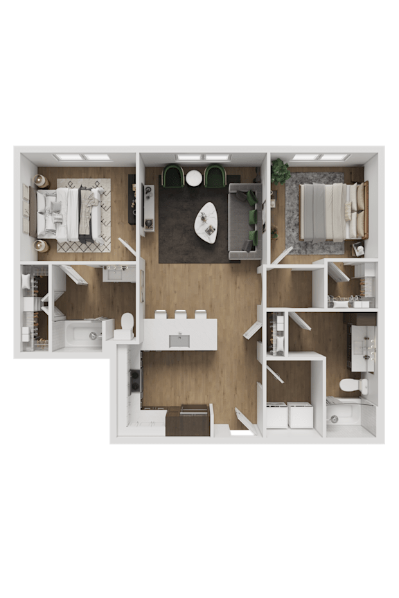 2 bed 2 bath R at ThreeTwenty at the Vybe Apartments, Kyle, TX