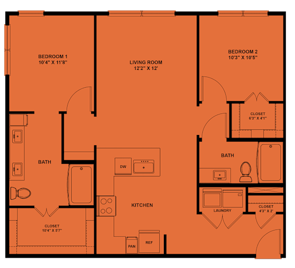 2 bed 2 bath F at ThreeTwenty at the Vybe Apartments, Texas, 78640