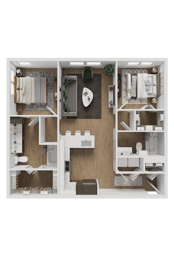2 bed 2 bath T at ThreeTwenty at the Vybe Apartments, Kyle, Texas