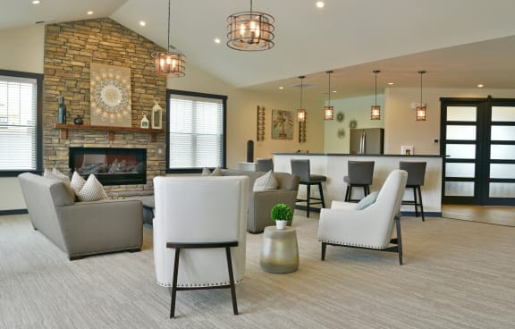 the estates at tanglewood|living room with fireplace  at Badger Canyon, Washington