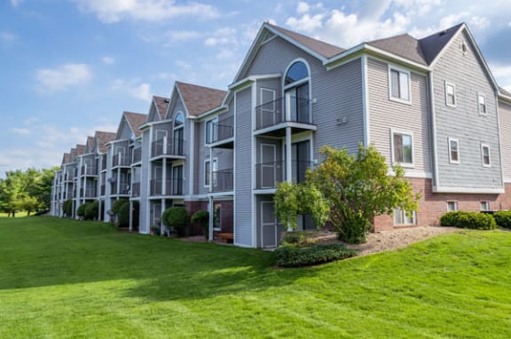 Enclosed Storage on Balcony or Patio at Arbor Lakes Apartments in Elkhart, Indiana