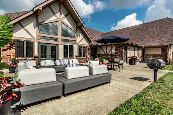 A house with a patio and a couch