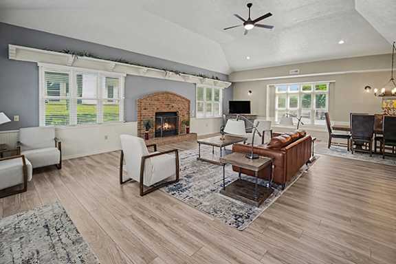 Clubhouse With Fireplace at Black Sand Apartment Homes in Lincoln, NE