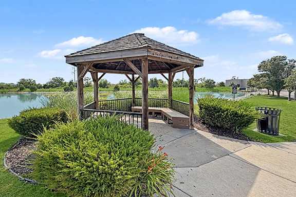 Gazebo and Pond Views at Black Sand Apartment Homes in Lincoln, NE