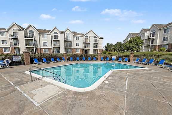 Stunning Outdoor Pool at Black Sand Apartment Homes in Lincoln, NE