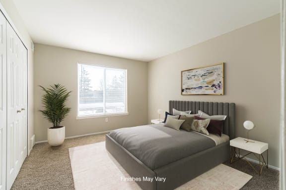 Bluebell Bedroom at Bristol Square & Golden Gate Apartments in Wixom, MI