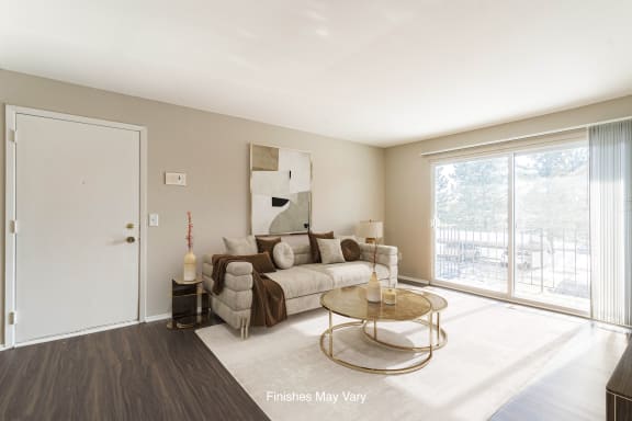 Bluebell Living Room at Bristol Square & Golden Gate Apartments in Wixom, MI