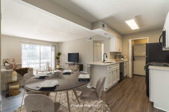 Bluebell Dining, Living, and Kitchen at Bristol Square & Golden Gate Apartments in Wixom, MI