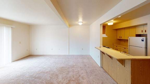 two bedroom kitchen with large living room  at Black Sand Apartment Homes, Lincoln, NE