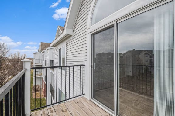 Private balcony with enclosed storage  at Black Sand Apartment Homes, Lincoln, 68504