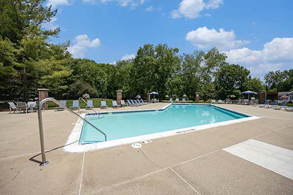 Pool With Large Sundeck and Wi-Fi at Byron Lakes Apartments in Byron Center, MI