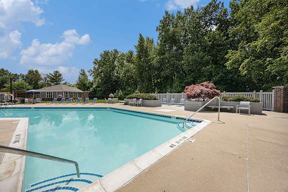 Poolside Seating at Byron Lakes Apartments, Byron Center
