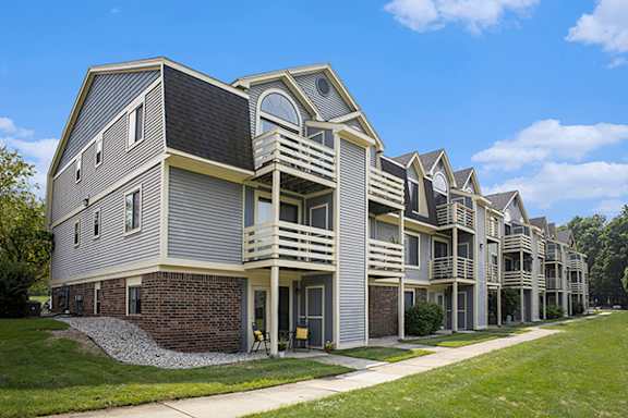 Private Patio or Balcony at Canal Club Apartments in Lansing, MI