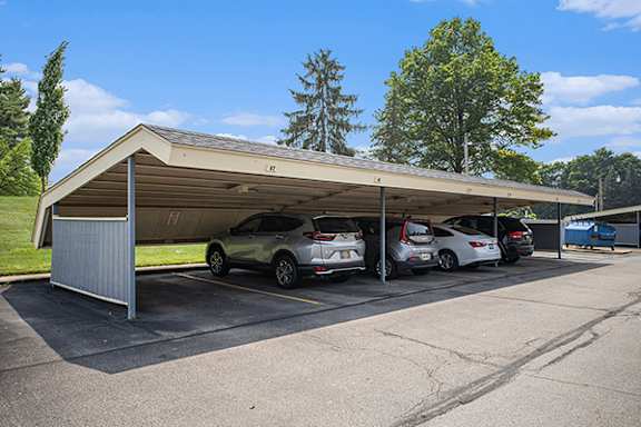 Reserved Carport Parking at Canal Club Apartments in Lansing, Michigan