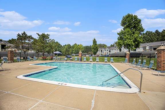 Free Wi-Fi At Pool with Large Sundeck at Canal Club Apartments, Lansing, MI