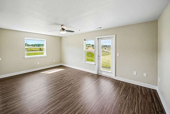 End with Enlarged Living Room and Extra Windows at Chase Creek Apartment Homes in Huntsville, AL 35811
