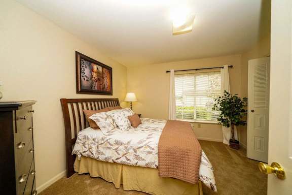 1B-Bridge-Bed1plan at Colonial Pointe at Fairview Apartments, Bellevue, NE