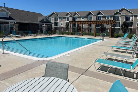 Large Outdoor Pool and Pergola at Copper Creek Apartment Homes, KS